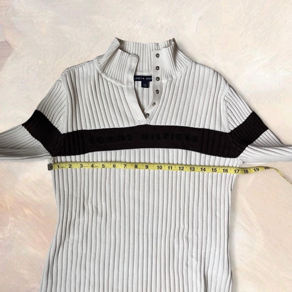 Tommy Hilfiger Cream Sweater with Black Stripe - Picture 5 of 8